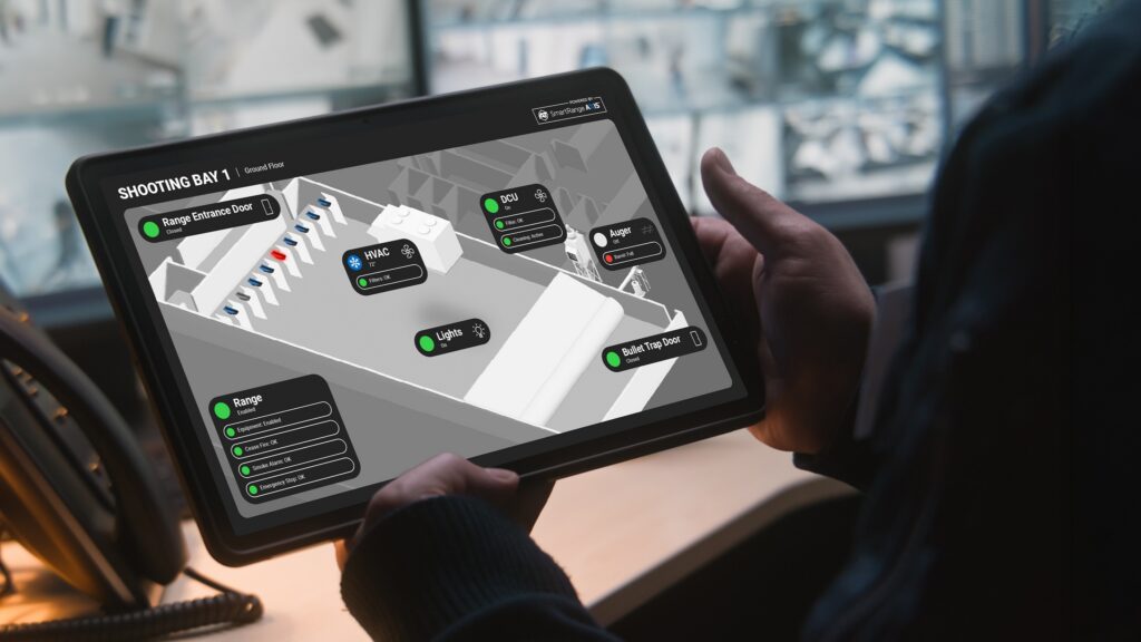 SmartRange AXIS Connect BMS dashboard view on tablet